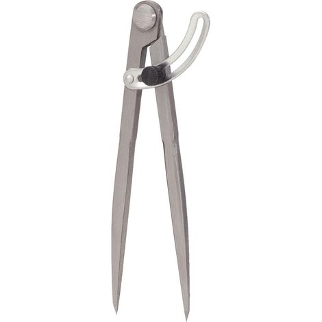 Ks Tools – Compas droit 3000416 150 mm en acier à outils – Précision optimale pour traçage – Pointes durcies et polies - X064812