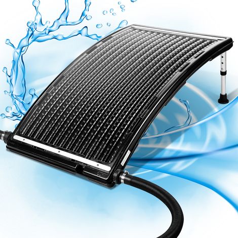 Jiubiaz Système de chauffage pour piscine - Magnifique Panneau de chauffage solaire de piscine courbé 110x65 cm (1/5)
