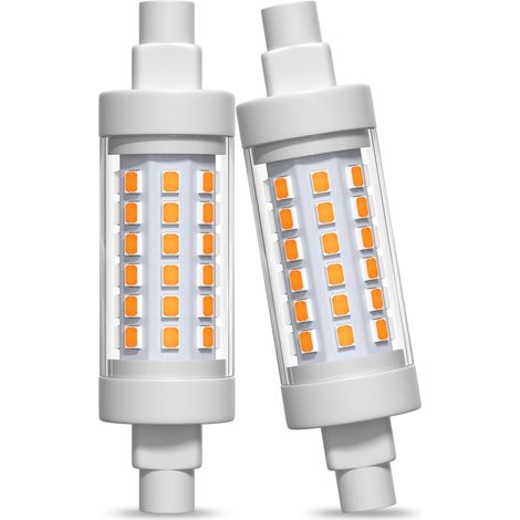 R7S 78mm LED 10W, Blanc Chaud 3000K Dimmable LED Crayon R7S J78 Équivalent à une Ampoule 80W, Linéaire Projecteur pour Lampadaire, l’éclairage de paysage, sécurit, AC 220V-240V(Lot de 2) (1/5)