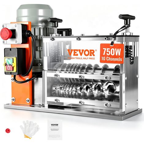Machine à Dénuder Électrique 1,5-32 mm Dénudeur Câble Auto Motorisé 750 W Dénudeuse 30 m/min Pince à Dénuder Dépouillement Fil Repère Profondeur Dénudage Visible 10 Canaux pour Recyclage Cuivre (1/5)