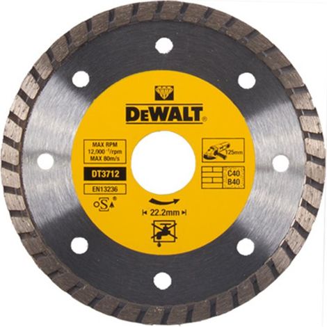 Disco de diamante turbo, 125 x 22.2 mm  DeWalt DT3712-QZ