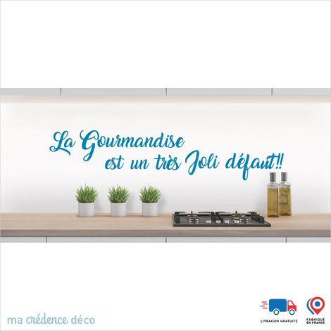 Crédence : LA GOURMANDISE 1 - Couleur Bleu clair - Alu composite - 245 - 60 (1/3)