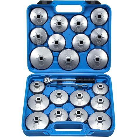 23 Piece Aluminium Oil Filter Caps Set Oil Filter Tool Special Tool Car Oil Change Universal Tool Oil Filter Wrench Die Cast Tool Set for Removing Oil Filter Caps (1/5)