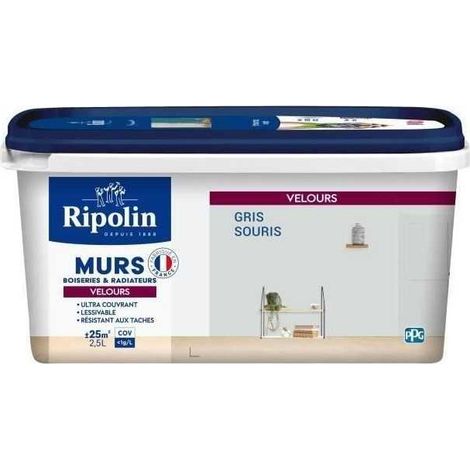 Ripolin Veloursfarbe Innenfarbe Mausgrau 2,5L (1/2)
