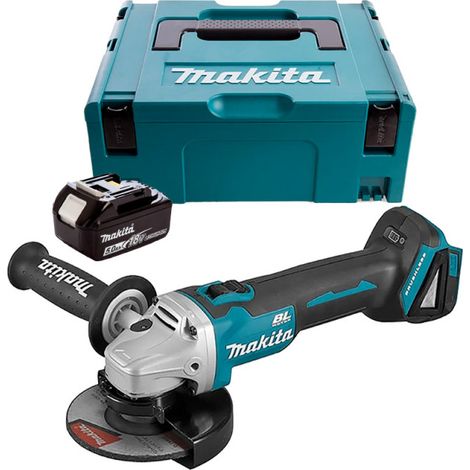 Makita – Meuleuse d'angle 125mm 18V – Moteur sans charbon – Contrôle automatique de la vitesse – Coffret avec 1 batterie 5Ah