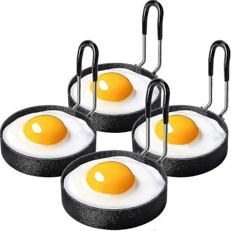 Moule à crêpes en acier inoxydable 4 pièces pour la cuisson des œufs et des omelettes - Modèle LH-1 (1/4)