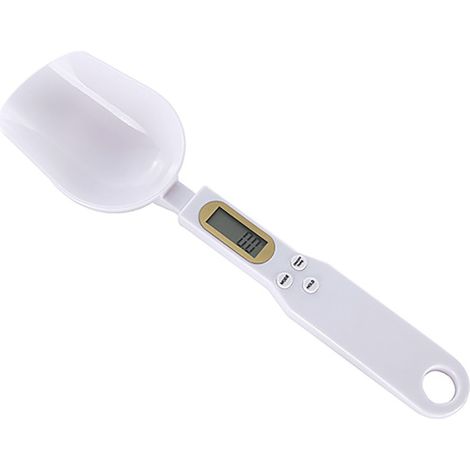 Cuillère doseuse électronique 500g, balance de cuisine numérique précise, cuillère de mesure en grammes pour ingrédients alimentaires, blanche (1/5)