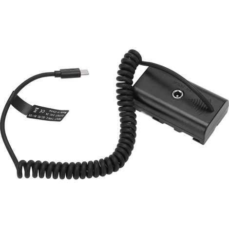 Câble d'alimentation Type C vers NP-F550 avec batterie factice pour éclairage de moniteur (1/5)