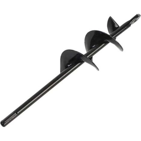 Tarière Pour Perceuse - 1 Pièce - Acier Noir - Diamètre 5 Cm - Longueur 22 Cm - Pour Plantation De Plantes Légumes Fleurs Et Arbres Fruitiers (1/3)