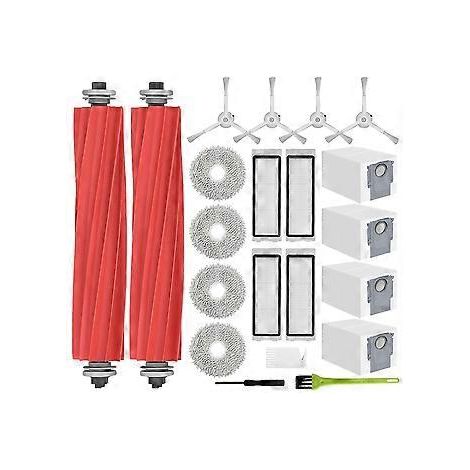 Pièces de rechange pour aspirateur robot Q : brosse principale, filtre HEPA, lingette de nettoyage, sac à poussière (1/5)