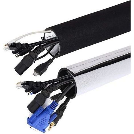 Cable Organizer - Not specified - 3m - Neoprene - Black and White - Cable protection