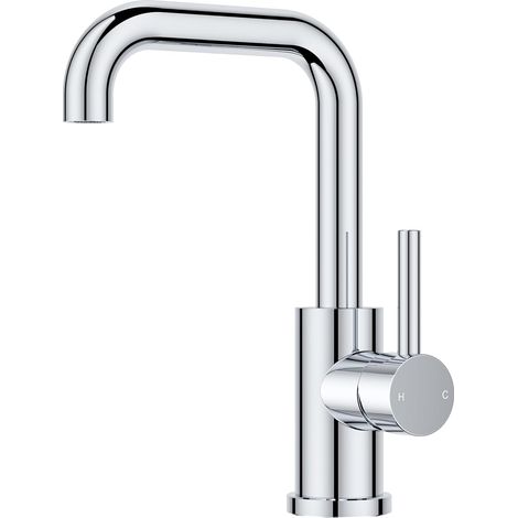Robinet Salle de Bain/Cuisine Pivotant à 360°, Mitigeur Noir pour Eau Chaude/Froide,Mitigeur en Acier Inoxydable Facile à Installer pour Salle de Bain, Lavabo, Petite Cuisine, Camping-car (1/5)
