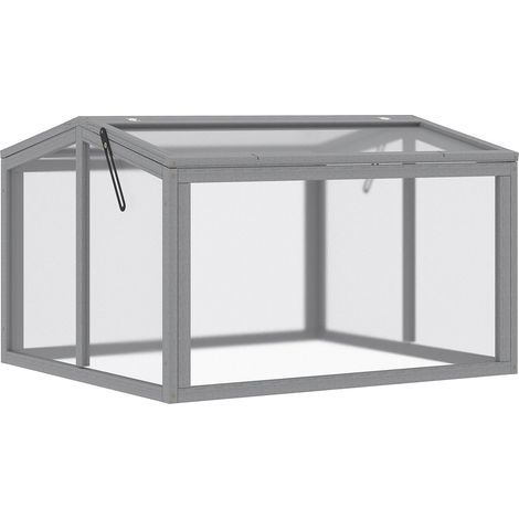 Serre a cadre froid serre a cadre froid jardiniere avec couvercle en bois et polycarbonate resistant aux intemperies gris clair 90 x 80 x 58 cm 88394240 88394240 88394240 88394240 88394240 88394240 88 (1/5)