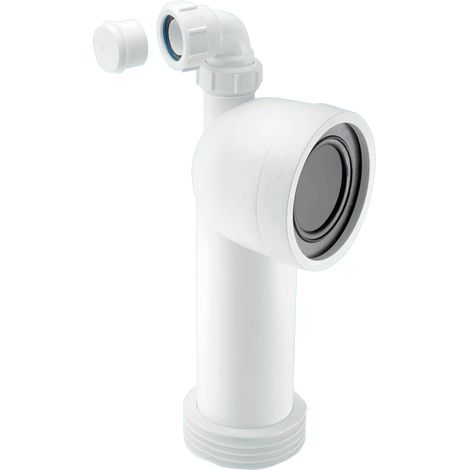 McAlpine WC-CON8V 90 Degree Bend Adjustable Length Rigid WC Connector with 1.25" Universal Vent Boss (1/3)