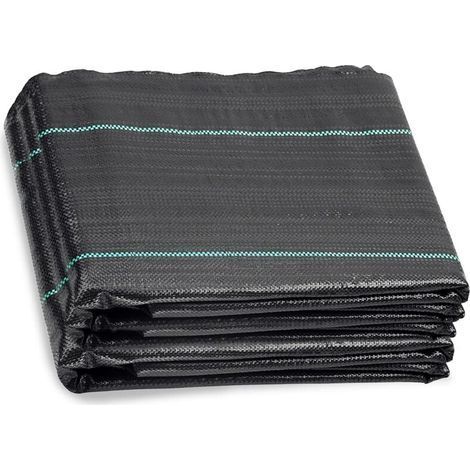 Film anti-mauvaises herbes , film anti-mauvaises herbes 2Mx10M, tissu anti-mauvaises herbes, couvre-sol, tissu barrière anti-mauvaises herbes stabilisé aux UV. (1/5)