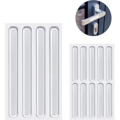 Lot de 14 patins de protection transparents en silicone pour meubles, anti bruit, pour portes d'armoires, cuisine, salle de bain et bureau (1/5)
