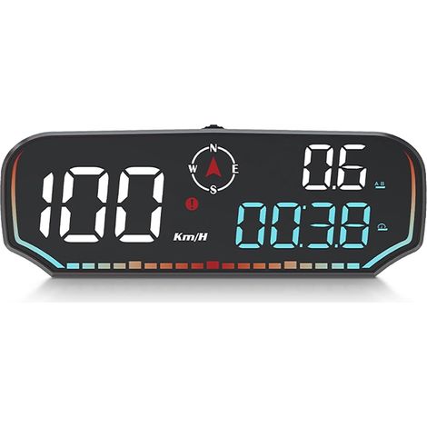 GPS Speedometer, Head-Up Display, KM/H and MPH, Digital MPH Speedometer, with Speed Reminder and Fatigue Reminder, Suitable for All Cars (1/5)
