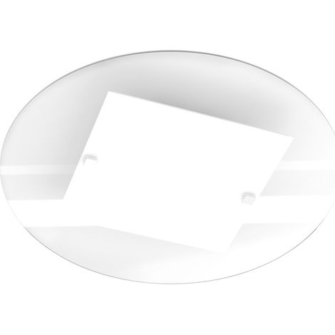 Plafoniera Contemporanea Round Metallo Bianco Vetro 2 Luci E27 D.52Cm (1/5)