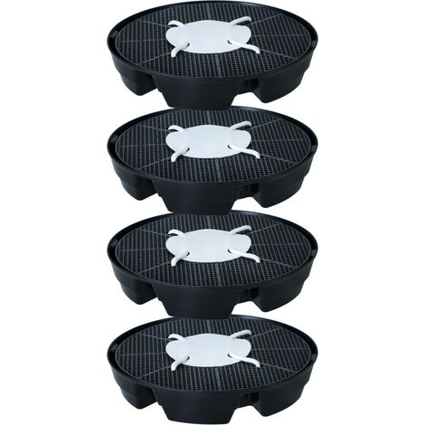 Juego de cuatro macetas autorriego, bandejas para plantas autorriego, aptas para plantar en interiores y exteriores, bases para macetas (1/5)