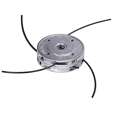 Universal 4 Wire Aluminum Strimmer Head for 40CC Straight Shank Brushcutter Trimmer Head for Garden Lawn Mower Head Accessories
