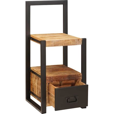 Support valet Marron 40 x 40 x 90 cm Bois de mangue massif (1/5)