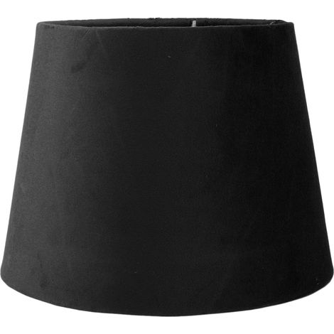 jour conique noir en tissu noir double usage culot E27 E14