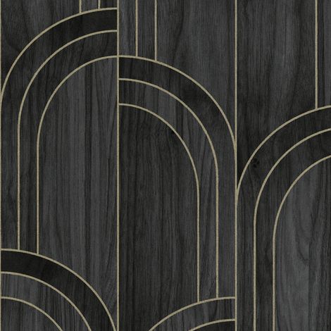 Sublime MODELLA Holz Schwarz Vliestapete 10mx52cm (1/4)