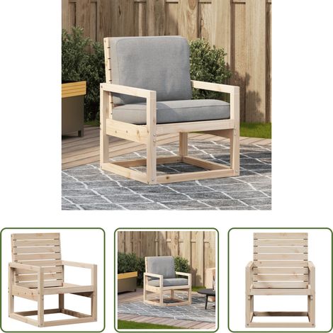 Chaise de jardin bois de pin - Chaise de jardin 57,5x63x76 cm bois de pin massif (1/5)