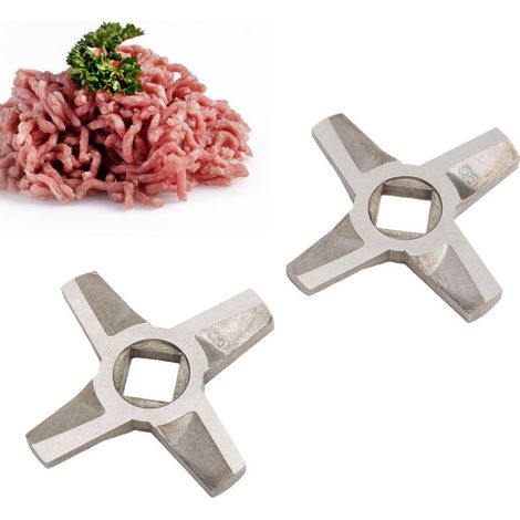[Couteau de Hachoir] Blade Professionnelle 2Pcs Universelle 5.5cm Hachoir Inox Cutter (1/5)