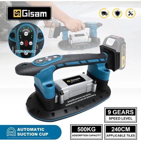 Machine à poser des carreaux 500 kg – Outil de vibration et nivellement 9 vitesses, sans fil, compatible batterie Makita 18V