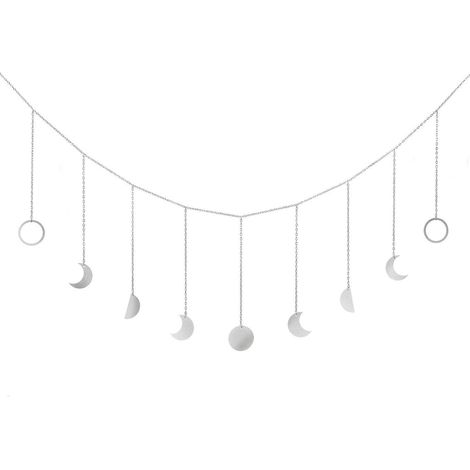 Décoration Murale Lune - Métal Doré - 135 cm - Pour Chambre Salon Bureau Chambre D Enfant - 1 Pièce (1/5)