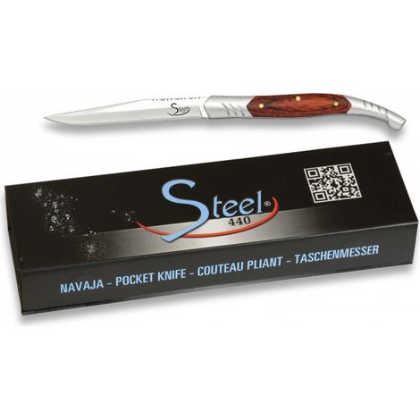 Navaja Steel 440 Con Mango Stamina, Hoja De 5 Cm De Acero Inoxidable, En Caja Regalo, 19677