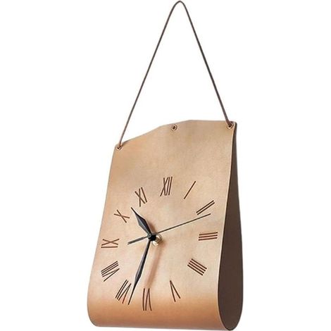 Horloge Murale Rétro en Cuir PU en Forme De À Main, Horloge Décorative À Mécanisme Silencieux, Horloge en Cuir, Horloge Moderne, Horloge De Cuisine Silencieuse, pour Bureau, Salon, Chambre À (1/5)