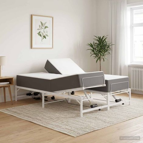 Teenpull – Elektrisch verstellbares Bettgestell Weiß 120 x 190 cm Stahl (1/5)
