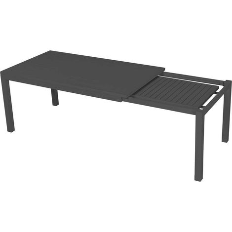 Ausziehtisch Anthrazit 160/220x90 cm h 76 cm aus Aluminium mod. Boston