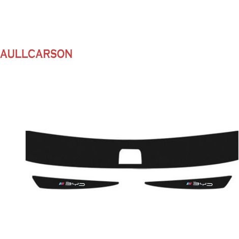 (2 pièces pour hayon) Pour BYD Atto 3 EV 2023-2024 : protections de seuil de porte en cuir,autocollants et bande de protection en fibre de carbone Accessoires pour hayon (1/3)