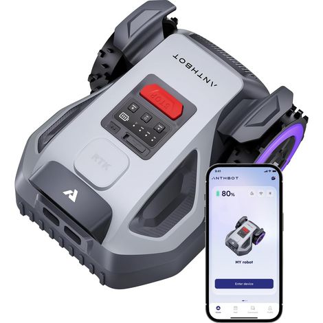 ANTHBOT Tondeuse Robot M5, 500 -700㎡,NetRTK + 4G, Double RTK+Vision IA, ACC Cartographie Automatique, Gestion Multi-zones, Programmation de la Tonte (1/5)