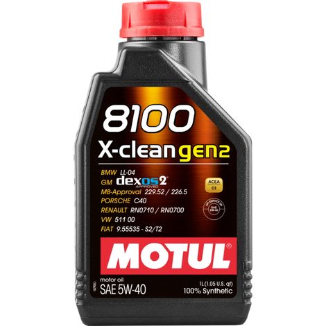 Oli e grassi MOTUL 8100 X-CLEAN GEN2 5W40 1L