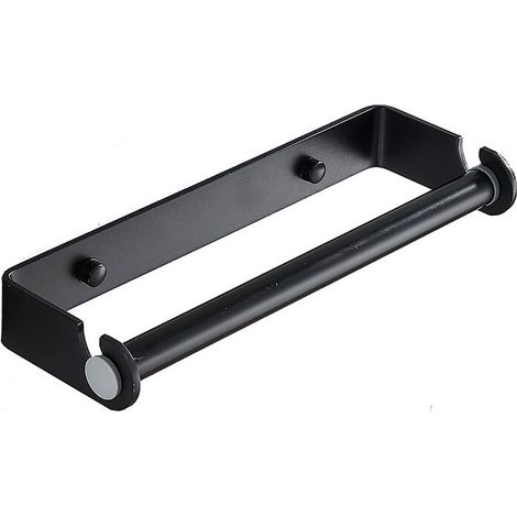 royaluxe - Porte Papier de Cuisine avec Vis Support Porte Papier Mural en Acier Inoxydable Derouleur Essuie Tout Distributeur Noir Dérouleur Porte Essuie Tout Supports pour Papier Distributeurs 27CM—— (1/5)