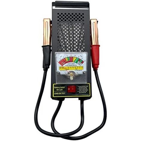 Testeur de charge batterie, testeur batterie voiture 6V 12V avec voltmètre et pinces crocodiles - (1/5)