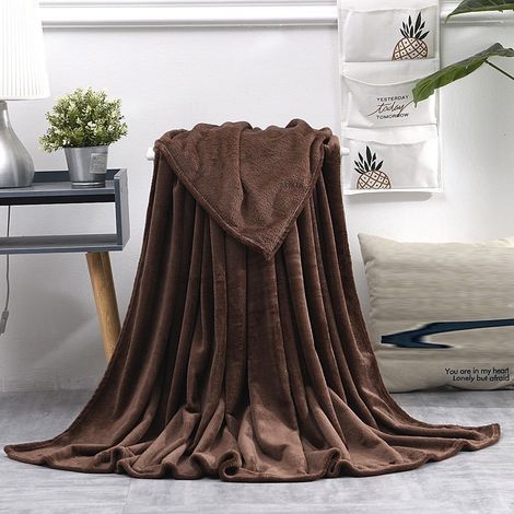 Couverture En Polaire - 220 x 240 cm - Pour Canapé Lit Chambre Camping Voyage - Microfibre Respirante - Douce Chaude Légère - 1 Pièce (1/4)
