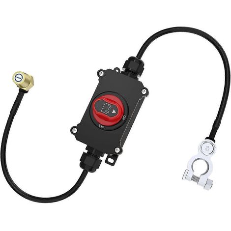 Interrupteur de déconnexion de batterie compatible, interrupteur de déconnexion d'alimentation 12-48V, isolateur de batterie automobile et camion, 50A avec fil. (1/5)