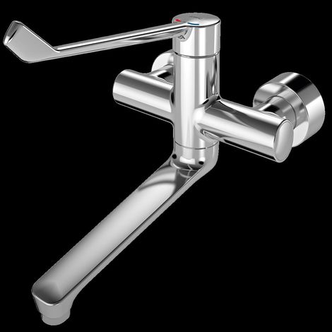KWC Thermostat-wandbatterie, F4, EHM, Schwenkauslauf, 285 mm, Armhebel 240 mm (1/2)