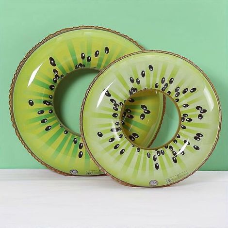 Bouée gonflable en forme de fruit (pastèque, kiwi, orange, citron) - 1 pièce, 70 cm (PVC épais) (1/5)