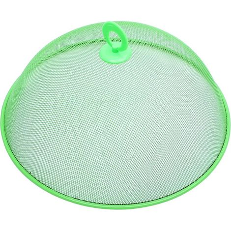 Cloche de protection en métal bleu de 28 cm contre les insectes, idéale pour conserver les aliments lors des pique-niques et buffets extérieurs (1/5)