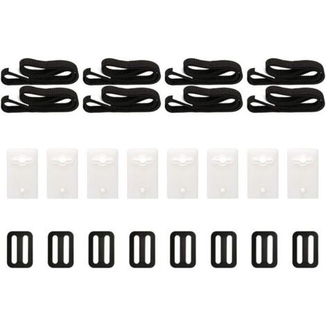 Kit de fixation pour bâche solaire de piscine, 8 Sangles de bâche solaire, kit avec sangles universelles à bobine pour fixation de bâche solaire, pour piscine enterrée (1/5)
