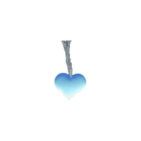 Guirlande lumineuse légère en forme de cœur, pour chambre de fille, fête de mariage (6 mètres, 40 lumières, bleue) (1/5)