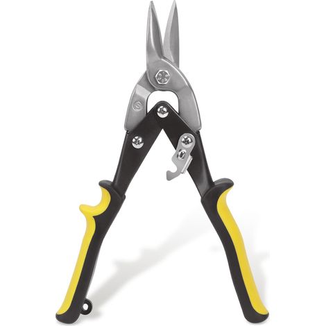 10 pouces Aviation Tin clou, poignée ergonomique, coupe droite lourde Metal Cutter, coupe droite aéronautique Metal Sheet Cutter clou à étain, idéal pour couper la tôle (1/2)