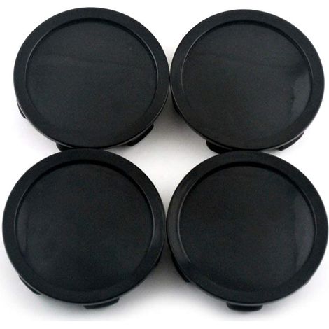 Set of 4 Wheel Centre Caps Diameter: Front 74.5 mm (2.9 Inch)/Back 70 mm (2.8 Inches) Black (1/5)