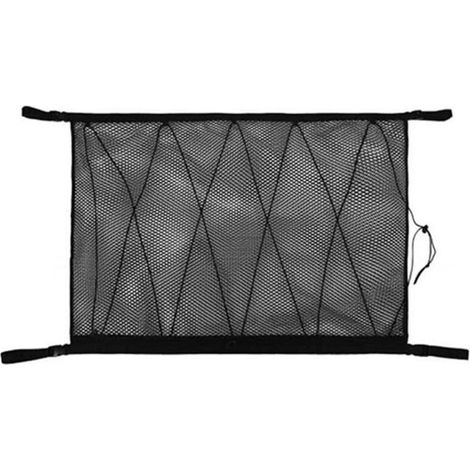 ANDIAMOs rangements.Toit en filet à bagages. sac en filet de couverture de voiture à double couche avec fermeture à glissière Auto Supplies Sac de rangement deux-en-un avec cordon de serrage et (1/4)